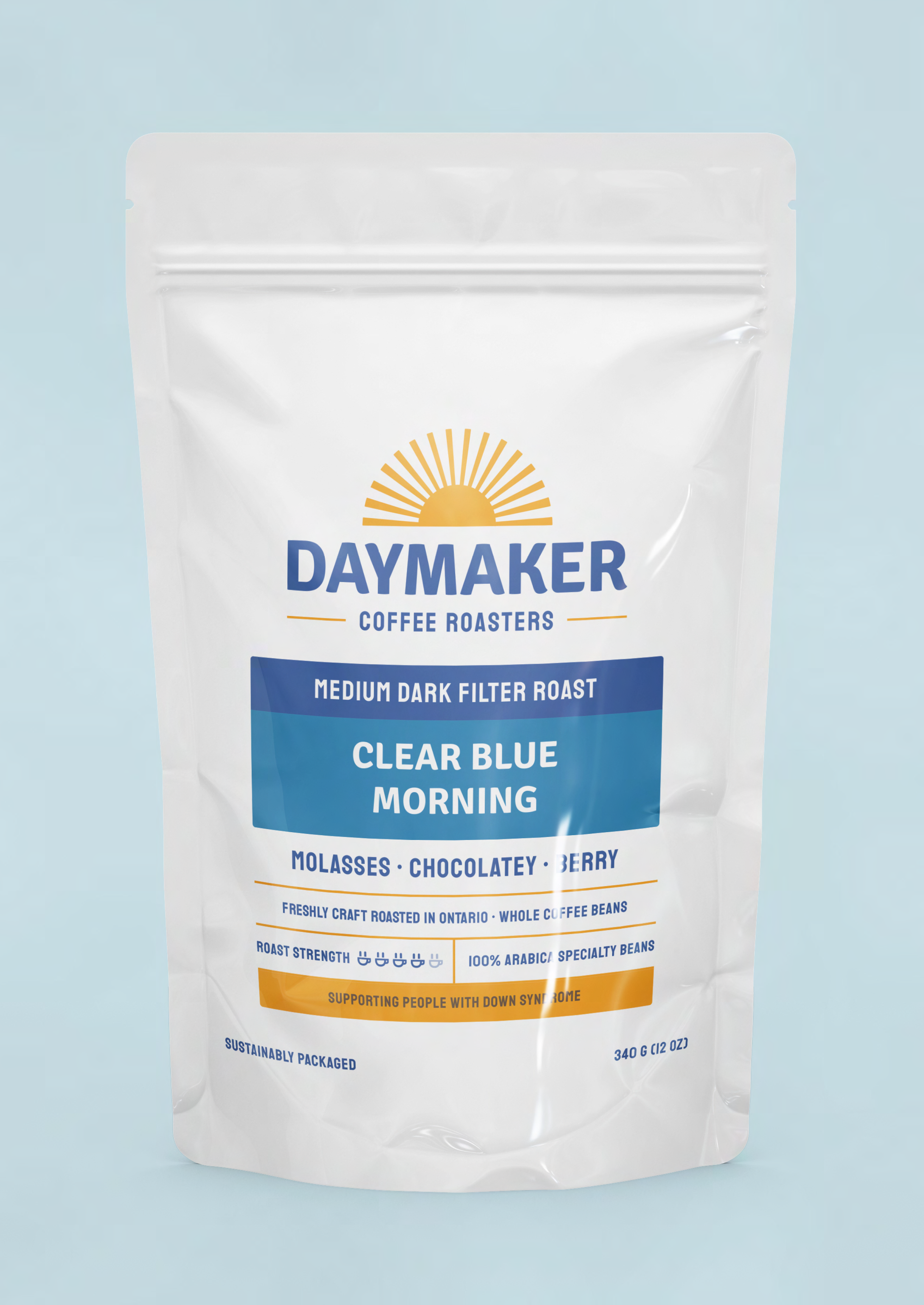 Daymaker Coffee Clear Blue Morning Image of Pouch