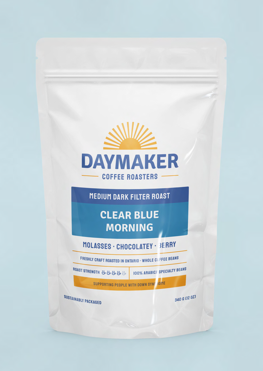 Daymaker Coffee Clear Blue Morning Image of Pouch